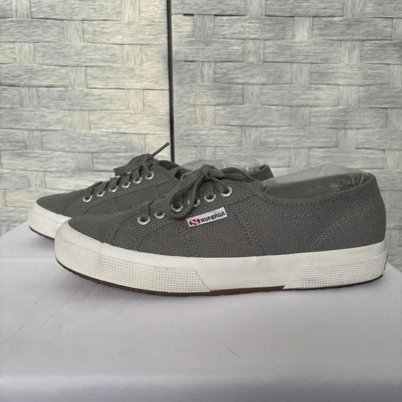 Superga 2750 Cotu Classic Grey Canvas Low Top‎ Sneakers Unisex M-7.5 - Picture 3 of 7